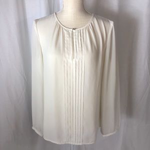 Banana Republic Sheer Off White Blouse Size Med